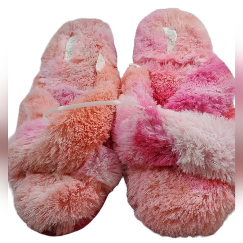 ABOUND sherbert fuzzy slippers XL